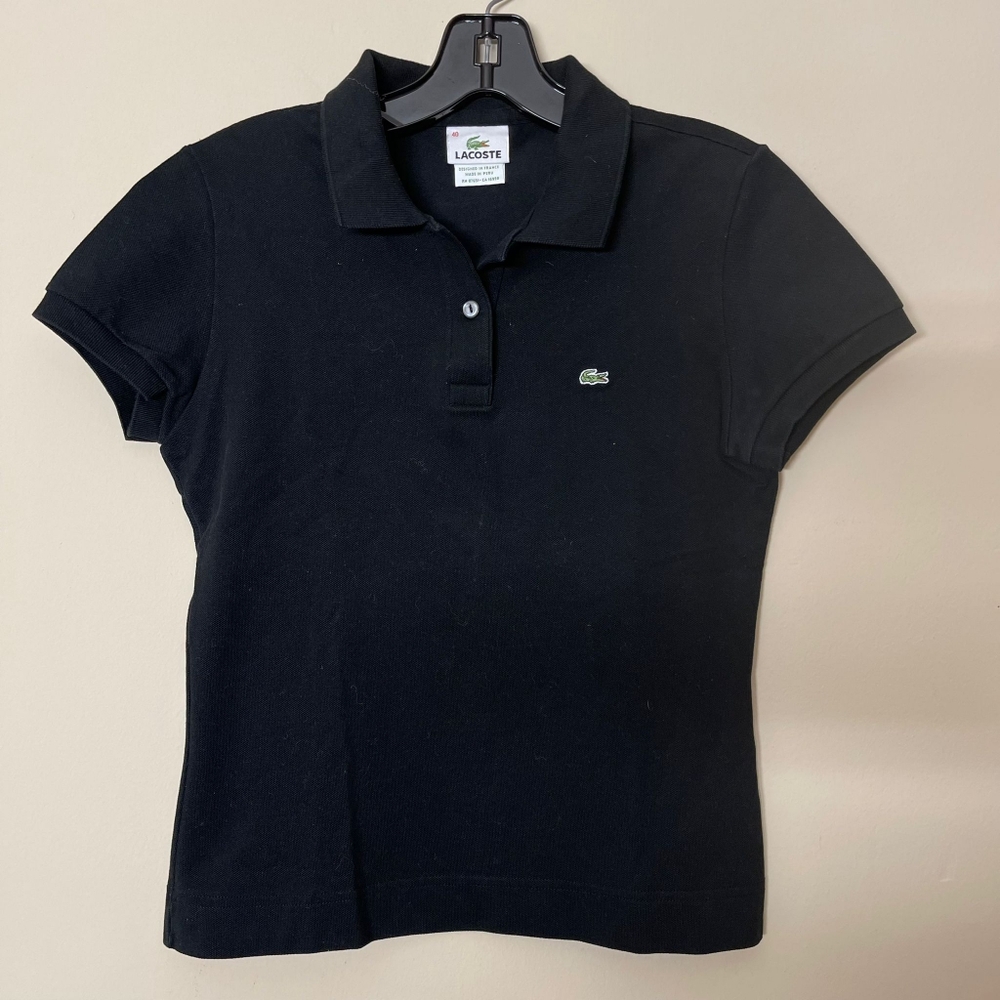 LACOSTE Woman's Short Sleeve Polo Shirt, size 40-M
